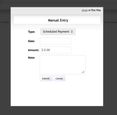 Add Manual Entry