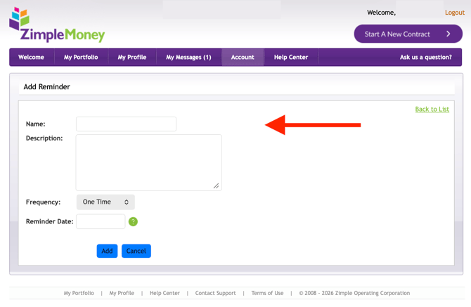 Add New Custom System Reminder