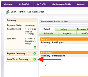 Borrower Loan Terms Summary 1