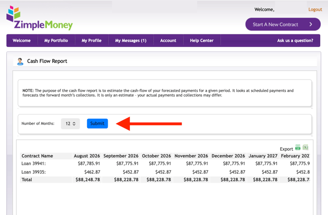 Cash Flow Report