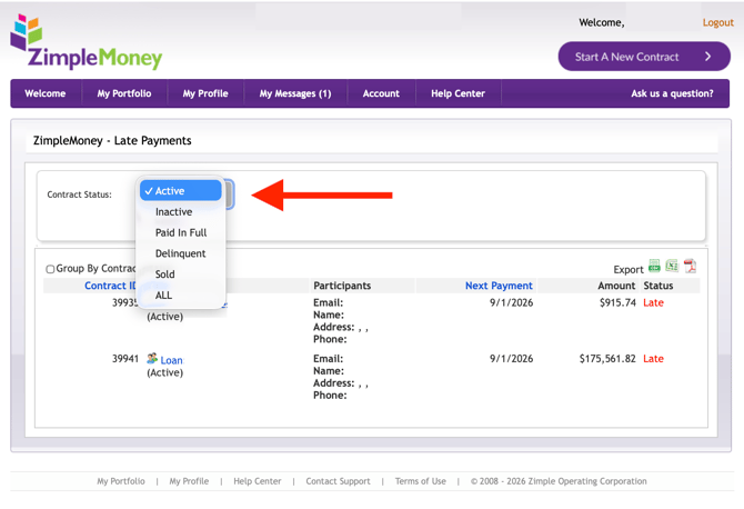 Late Payments Report