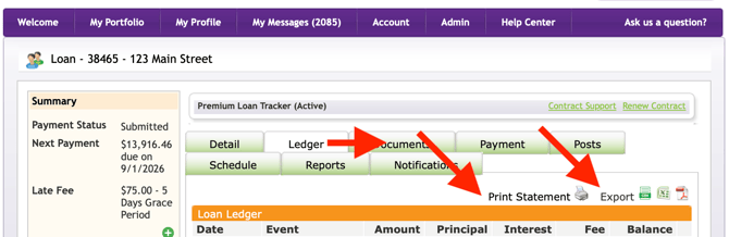 Ledger Print Export