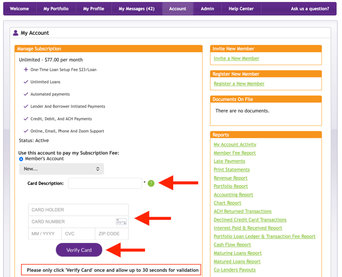 Update Payment Method on Subscription Plan 4